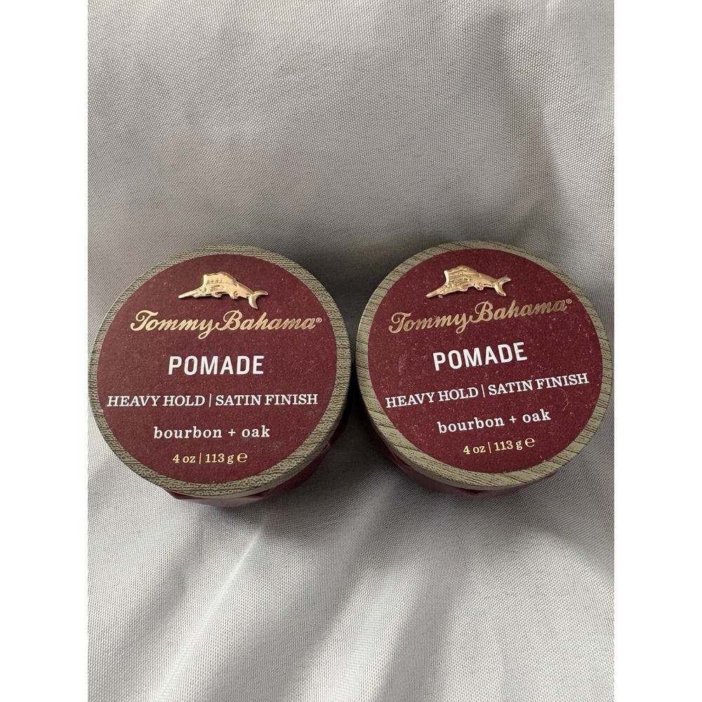 NEW Tommy Bahama Heavy Hold Satin Finish Hair Pomade Bourbon Oak 4oz Each 2 Pack